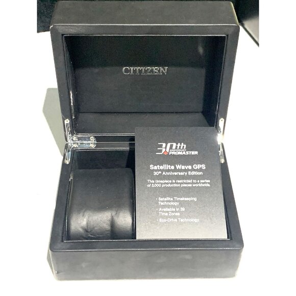 Citizen Watch Box 30th Anniversary Promaster Satellite Wave GPS Black Empty - Picture 1 of 9